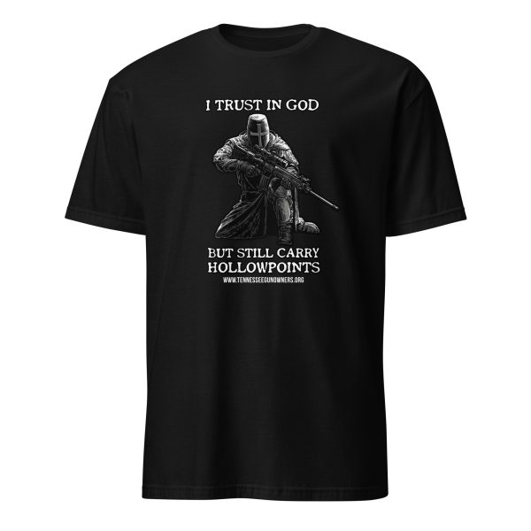 Supersoft – Short-Sleeve – Unisex – White Letters “I Trust In God” - Image 2