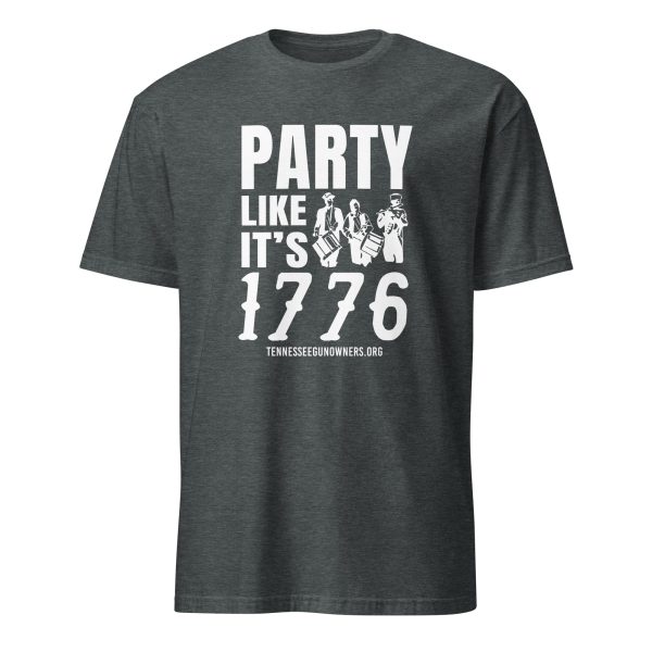 Supersoft – Short Sleeve – White Text – “Party Like It’s 1776” - Image 3