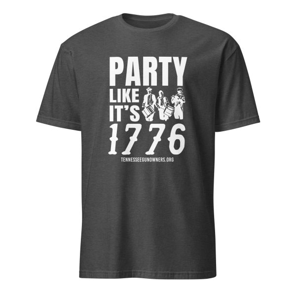 Supersoft – Short Sleeve – White Text – “Party Like It’s 1776” - Image 4