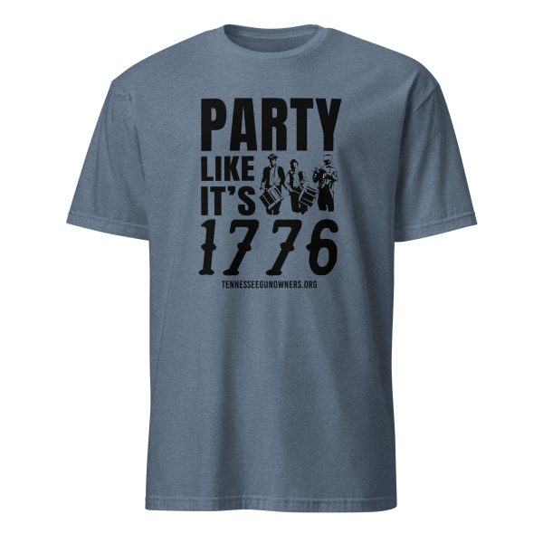 Supersoft – Short-Sleeve- Unisex – Dark Text – “Party Like It’s 1776” - Image 4