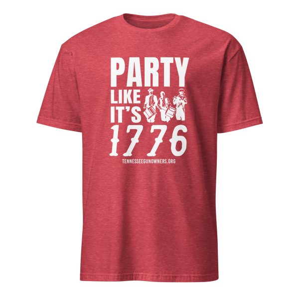 Supersoft – Short Sleeve – White Text – “Party Like It’s 1776” - Image 7