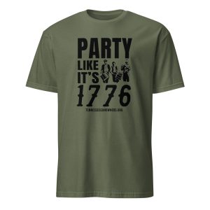 Supersoft – Short-Sleeve- Unisex – Dark Text – “Party Like It’s 1776”