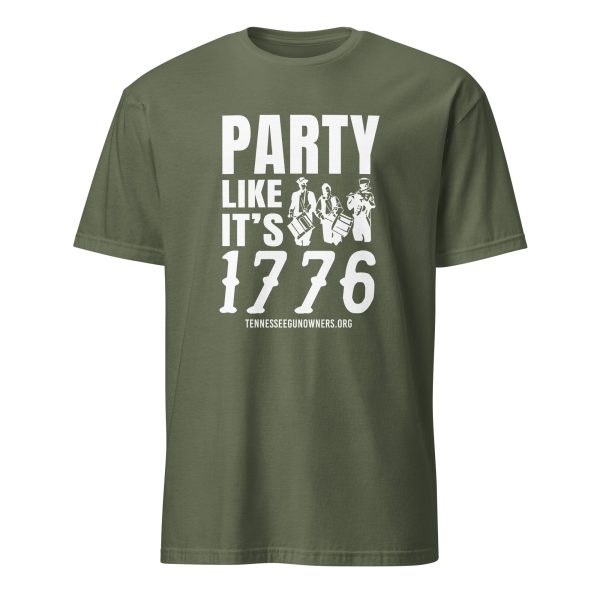 Supersoft – Short Sleeve – White Text – “Party Like It’s 1776” - Image 6