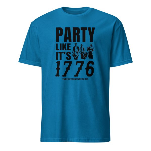 Supersoft – Short-Sleeve- Unisex – Dark Text – “Party Like It’s 1776” - Image 2