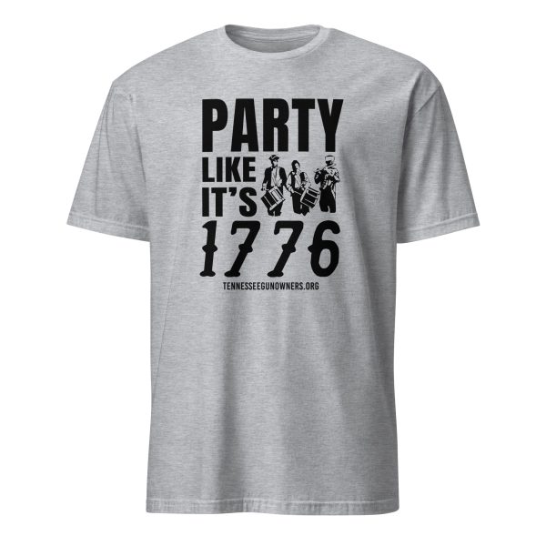 Supersoft – Short-Sleeve- Unisex – Dark Text – “Party Like It’s 1776” - Image 6