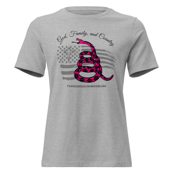 Supersoft – Short Sleeve – Women’s – Black Text – God, Family and Country - Image 3