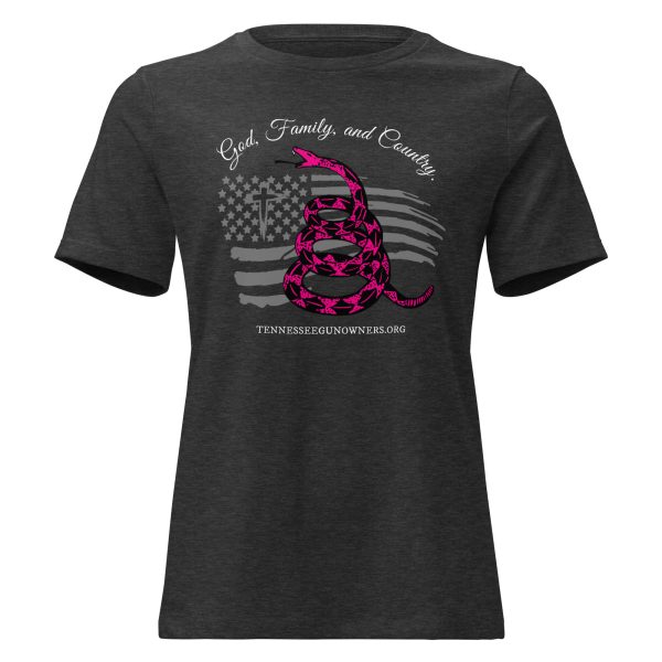 Supersoft – Short Sleeve – Women’s – White Text – God, Family and Country - Image 4
