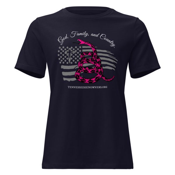 Supersoft – Short Sleeve – Women’s – White Text – God, Family and Country - Image 2